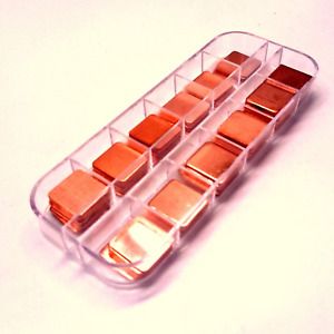 Easycargo 100pcs 12 Sizes 15mm Copper Pad Shim Thermal Kit, Pure Copper Heatsink