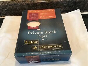 Eaton Southworth Private Stock Paper Watermarked 25% Cotton 8.5x11”