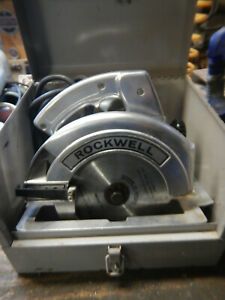USA PORTER CABLE ROCKWELL 346 6 3/4 CIRCULAR SAW W/ CASE AND BLADE WRENCHES