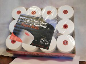 24 Rolls IBM 2-1/4”x150’ Cash Register &amp; Adding Machine Paper Rolls New