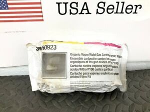3M 60923 P1OO Organic Vapor/Acid Gas Replacement Respirator Cartridge, 1 Pair