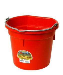 Little Giant P20FBRED 20 Quart Flat Back Plastic Bucket
