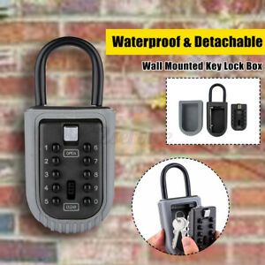 Wall Mounted Key Box Lock Passage Box With 10-Digit Button Waterproof Detachable