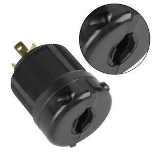 Useful L6-30P Male Plug + Female Socket 250V 3 Wire 30 Amps Black Fitting