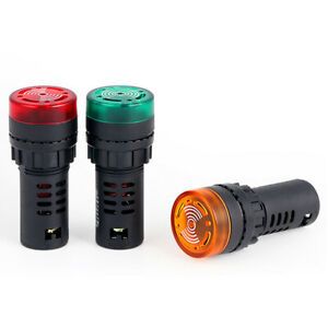 LED Flash Alarm Indicator Signal Lamp Flash Buzzer Light AC220V AD16-22SM