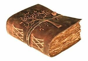 Vintage Leather Journal Tree of Life - 8 inches X 6 inches Vintage Brown