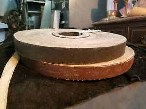 2 12&#034; Diameter Sanding Sandpaper Rolls 1-1/4&#034; Wide Aluminum Oxide Resin Bond W25