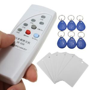 13Pcs 125KHz RFID ID Card Reader Writer Copier Duplicator with 6 Cards/Tags Kit