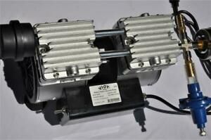 Twin Piston Oil-less Vacuum Pump 5.5CFM Cow/Goat Milker/Pulsator Hookup + Switch