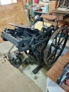 VINTAGE CHANDLER &amp; PRICE 8X12 LETTERPRESS WITH ELEC. MOTOR 110/120 .5HP