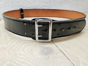 Dutyman 1031 Full Grain Leather Belt 44 Leather Belt Police Style Black Gloss #1