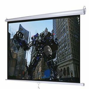 Giantex 120&#034; 4 3 Manual Pull Down Auto-Lock Projector Projection Screen 96&#034;X7...
