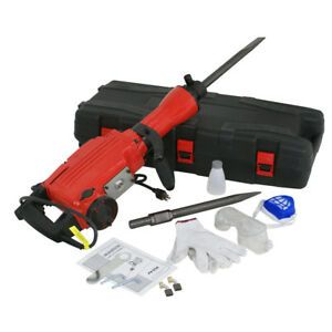 2200W Demolition Jack Hammer Electric Concrete Breaker Punch 2 Chisel Bit w Case