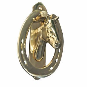 Intrepid International 247391 Horse Head Door Knocker - Solid Brass