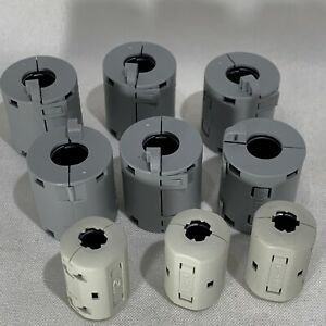 NEW Open Box - Lot of 9 (TDK &amp; KG RFC-8) Hinged Ferrite Noise Filters - V1
