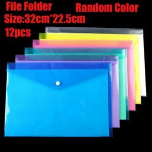 Plastic Clear Office File Bags Paper File Folder Document Bag Stationery Case