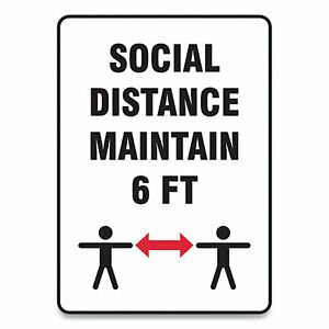 Accuform Sign,Social Distance 10x7 MGNF547VPESP MGNF547VPESP  - 1 Each