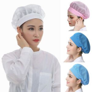 Reusable Dustproof Waiter Hat Elastic Work Cap Men Kitchen Elastic Chef Mesh Hat
