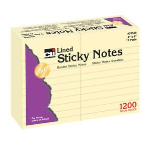 CHARLES LEONARD STICKY NOTES 4X6 LINED