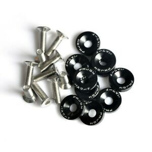 10pcs M6 Anodized Aluminum Fender Screw Washers&amp;Bolts Auto-Car Accessories