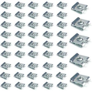 50PCS Rustproof Speed Fasteners Screw U Clips Spire Auto Captive Nut Clip