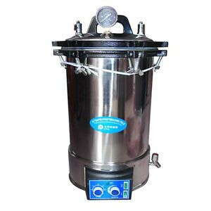 24L Stainless Steel Pressure Steam Autoclave Sterilizer with Temperature Control