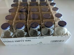 Vials Empty, Sterile, Fliptop, Vial 30mL, 25 Vials/Tray