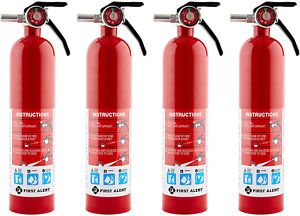 First Alert HOME1 Rechargeable Home Fire Extinguisher 4-Pack, Red | UL Rated 1-A