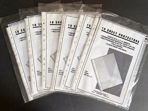 Lot of 6 pk. (10 sheet ea.) Sheet Protectors  fit all ring binders New !!