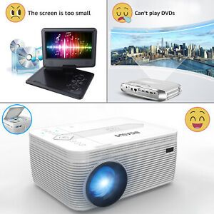 Projector Native 720P, Portable Projector Support 1080P 200&#034; Display