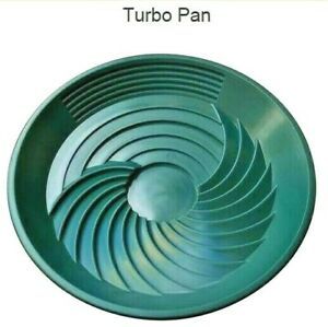 Turbo Pan Green 25cm Plastic Gold Pan Sluice Panning Prospecting Gem Turbopan