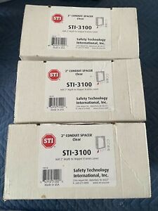 NEW Safety Technology Fire Alarm STI-3100 2&#034; Clear Conduit Spacer (1 Lot of 3)