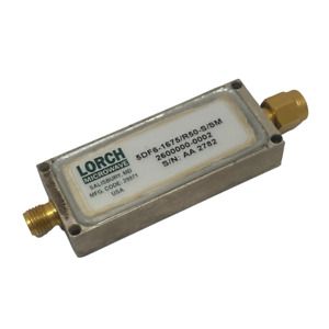 5DF6-1675/R50-S/SM Lorch Band Pass Filter 1675Mhz BW 50Mhz