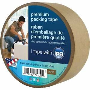 IPG 1.88 In. X 60 Yd. Kraft Sealing Tape Pack of 24 9341  Pack of 24