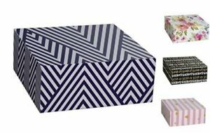 Gift Box 4-Piece Set, 12.5&#034; x 5.5&#034; x 12.5&#034;, Chevron, Floral, Hooray, Large