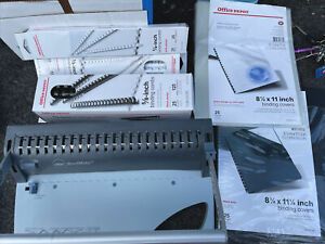 GBC BindMate Personal CombBind Machine And 3 Hole Punch 7706170 PLUS BINDING XTR