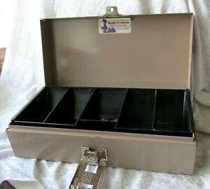 Vintage Buddy Products metal cash box drawer money tray W/KEYS Chicago IL EXC