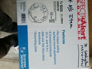 BRAND NEW SYSTEM SENSOR SBBCW white surface mount back box for ceiling