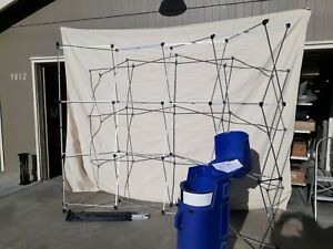 (2) Trade Show Curved Pop Up Booth Display w/ Cases 9&#039; x 7&#039; - Build Your Own Art