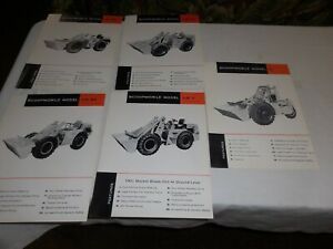 (5) 1960&#039;s SCOOPMOBILE WHEEL LOADER SALES BROCHURES LOT