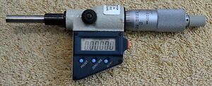 MITUTOYO 350-711-30 DIGITAL MICROMETER HEAD-PLAIN STEAM FLAT CARBIDE SPINDLE