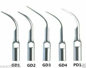5* Dental Ultrasonic Piezo Scaler Scaling Tips fit DTE Satelec GD1 2 3 4 PD1