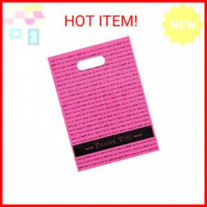 9x12 Hot Pink&#034;Thank You&#034; Die Cut Handle Plastic Bags 50/cs- Bags Direct Brand