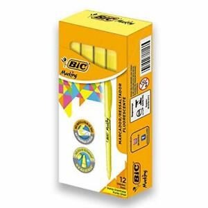 BIC Brite Liner Highlighter Chisel Tip Yellow 12-Count For Broad Highlighting...