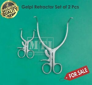 2 Gelpi Retractor Curved 7&#039;&#039; &amp; 3.5&#039;&#039; Surgical Instruments