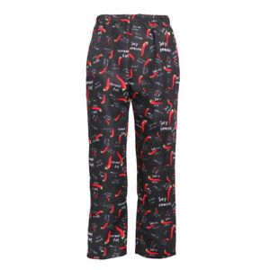 Unisex Work Wear Food Service Pants Chef Uniform Pants Trousers Chilli Print