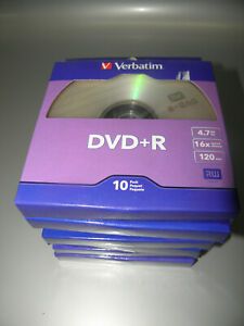 7-10 PACKS (70 DISCS) VERBATIM DVD+R 16X 4.7GB/Go 120min BLANK DISCS