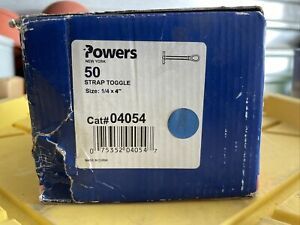 Powers Fasteners 04054 White Strap Toggle Hollow Wall Anchor Box of 50