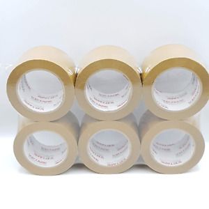VPTAPE Industrial Packing Tape, 2 Inch x 110 Yards, Thickness 2.0 Mil, TAN, 6