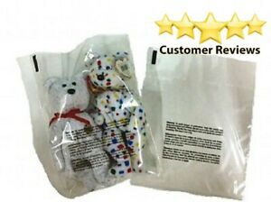 1000 11&#034; x 14&#034; Clear Poly Bags Suffocation Warning 2 mil Flat Bag USA Seller